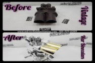 Aluminum Vintage Binoculars BEFORE/AFTER Chrome -Like Metal Polishing | Aluminum Polishing Services | Binocular Polishing Services 