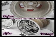 Vintage Magnesium Wheels BEFORE/AFTER Chrome -Like Polishing and Buffing Services plus Finishing Services | Vintage Wheel Polishing Services