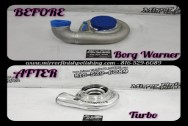 Borg Warner Aluminum Turbo BEFORE/AFTER Chrome -Like Polishing and Buffing Services plus Finishing Services | Turbo Polishing Services