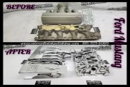 Ford Mustang Aluminum Intake Manifold BEFORE/AFTER Chrome -Like Polishing and Buffing Services plus Finishing Services | Intake Manifold Polishing Services 