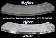 AK-47 Steel Magazine BEFORE/AFTER Chrome -Like Polishing and Buffing Services plus Steel Finishing Services | Steel Polishing Services 
