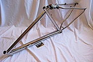 Titanium Metal Bicycle Frame AFTER Chrome-Like Metal Polishing and Buffing Services