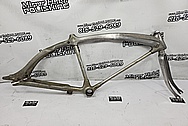 1932 Aluminum Vintage Bicycle Frame BEFORE Chrome-Like Metal Polishing and Buffing Services / Restoration Services - Aluminum Polishing - Bicycle Polishing - WITH GOUGES & NOSTALGIA LEFT IN 