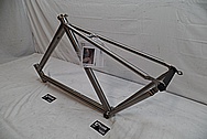 Titanium Seven Cycle Bicycle Frame BEFORE Chrome-Like Metal Polishing and Buffing Services / Restoration Services 