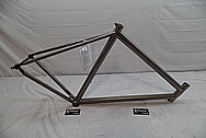Titanium Seven Cycle Bicycle Frame BEFORE Chrome-Like Metal Polishing and Buffing Services / Restoration Services 