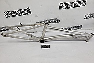 Titanium Bicycle Frame BEFORE Chrome-Like Metal Polishing and Buffing Services - Titanium Polishing Services