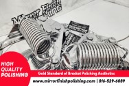 Vintage Steel Hood Hinge Brackets AFTER Chrome-Like Metal Polishing | Steel Polishing | Vintage Hood Hinge Polishing Service