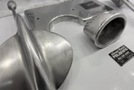 Vintage Aluminum Press BEFORE Chrome-Like Metal Polishing and Buffing Services | Restoration Services | Vintage Press Polishing Services