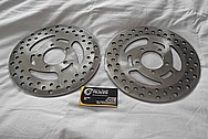 Steel Brake Rotors BEFORE Chrome-Like Metal Polishing and Buffing Services / Restoration Services