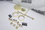 Vintage Brass Lamp Hardware AFTER Chrome-Like Metal Polishing - Brass Polishing - Brass Polishing Services - Lamp Polishing Service
