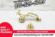 Brass Door Handle Hardware AFTER Chrome-Like Brass Polishing | Door Hardware Polishing | Brass Polishing Services