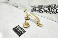 Brass Door Handle Hardware AFTER Chrome-Like Brass Polishing | Door Hardware Polishing | Brass Polishing Services