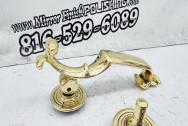 Brass Door Handle Hardware AFTER Chrome-Like Brass Polishing | Door Hardware Polishing | Brass Polishing Services