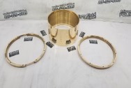 Bronze Drum Set Pieces AFTER Chrome-Like Metal Polishing and Buffing Services / Restoration Services / Bronze Polishing Service - Drum Shell Polishing 