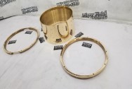Bronze Drum Set Pieces AFTER Chrome-Like Metal Polishing and Buffing Services / Restoration Services / Bronze Polishing Service - Drum Shell Polishing 