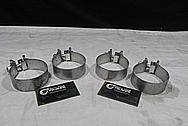 Steel Exhaust Clamps BEFORE Chrome-Like Metal Polishing and Buffing Services / Restoration Services 