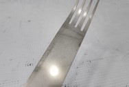Stainless Steel Modern Flatware BEFORE Chrome-Like Metal Polishing and Buffing Services | Restoration Services | Flatware Polishing