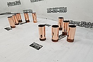 Copper Machined Tubes AFTER Chrome-Like Metal Polishing and Buffing Services - Copper Polishing Services