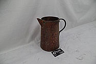 Vintage Copper Pitcher BEFORE Chrome-Like Metal Polishing and Buffing Services - Copper Polishing