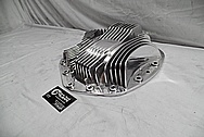 Aluminum, Finned Rear End Differential Cover Piece AFTER Chrome-Like Metal Polishing and Buffing Services - Aluminum Polishing 
