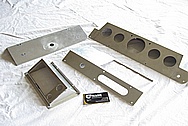 Aluminum Automotive Dash Panels BEFORE Chrome-Like Metal Polishing and Buffing Services