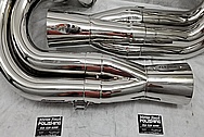 Stainless Steel Headers AFTER Chrome-Like Metal Polishing and Buffing Services / Restoration Services - Exhaust Polishing - Header Polishing 