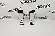 Steel Exhaust Tips AFTER Chrome-Like Metal Polishing and Buffing Services - Steel Polishing