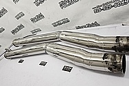 Stainless Steel Boat Exhaust Headers / Exhaust Pipe Project AFTER Chrome-Like Metal Polishing and Buffing Services - Stainless Steel Polishing - Boat Polishing 
