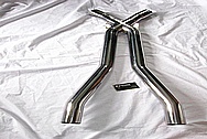 Diesel Truck 409 Stainless Steel Exhaust System Piping AFTER Chrome-Like Metal Polishing and Buffing Services / Restoration Services