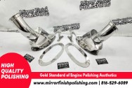 Stainless Steel Exhaust System Setup AFTER Chrome-Like Metal Polishing and Buffing Services | Restoration Services | Exhaust System Polishing Services