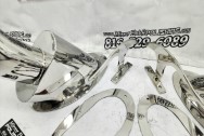 Stainless Steel Exhaust System Setup AFTER Chrome-Like Metal Polishing and Buffing Services | Restoration Services | Exhaust System Polishing Services