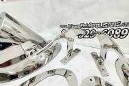 Stainless Steel Exhaust System Setup AFTER Chrome-Like Metal Polishing and Buffing Services | Restoration Services | Exhaust System Polishing Services