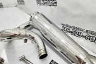 Harley Davidson Stainless Steel Exhaust AFTER Chrome-Like Metal Polishing and Buffing Services | Restoration Services | Exhaust System Polishing Services