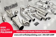 Stainless Steel Headers AFTER Chrome-Like Polishing | Header Polishing | Stainless Steel Polishing Services