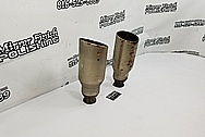 Steel Exhaust Tips BEFORE Chrome-Like Metal Polishing and Buffing Services - Steel Polishing