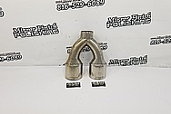 Steel Dual Exhaust Tip BEFORE Chrome-Like Metal Polishing and Buffing Services - Steel Polishing