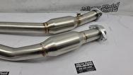 Jaguar Ftype Velocity AP Stainless Steel Exhaust System Pieces Cats and DownpipesBEFORE Chrome-Like Metal Polishing - Stainless Steel Polishing - Exhaust System Polishing Services