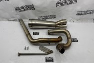 Harley Davidson Stainless Steel Exhaust BEFORE Chrome-Like Metal Polishing and Buffing Services | Restoration Services | Exhaust System Polishing Services