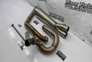 Harley Davidson Stainless Steel Exhaust BEFORE Chrome-Like Metal Polishing and Buffing Services | Restoration Services | Exhaust System Polishing Services