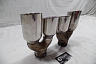 Aluminum Exhaust BEFORE Chrome-Like Metal Polishing and Buffing Services / Restoration Services