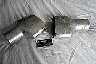 Aluminum Exhaust Tip BEFORE Chrome-Like Metal Polishing and Buffing Services / Restoration Services