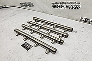 Boat Engine Aluminum Fuel Rails BEFORE Chrome-Like Metal Polishing and Buffing Services - Aluminum Polishing - Boat Polishing