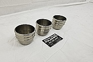 Stainless Steel Cups / Glasses BEFORE Chrome-Like Metal Polishing and Buffing Services - Steel Polishing - Glass Polishing