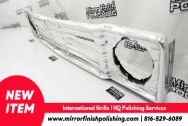 Vintage International Truck Grille AFTER Chrome-Like Metal Polishing - Grille Polishing | Finishing Services | Truck Grille Polishing Services