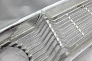 1964 Ford Galaxy 500XL Aluminum Grille BEFORE Chrome-Like Metal Polishing - Aluminum Polishing | Finishing Services | Grille Polishing Services