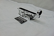 Spikes Tactical AR-15 Lower Gun Receiver AFTER Chrome-Like Metal Polishing and Buffing Services - Aluminum Polishing - Gun Polishing