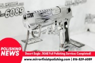 Desert Eagle .50 AE Stainless Steel Pistol AFTER Chrome-Like Gun Polishing | Firearm Polishing | Gun Polishing Services