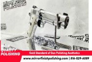 Stainless Steel Colt Government 1911 10mm Gun | Pistol AFTER Chrome-Like Metal Polishing and Buffing Services | Gun Polishing Services