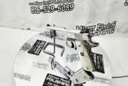 Stainless Steel Colt Government 1911 10mm Gun | Pistol AFTER Chrome-Like Metal Polishing and Buffing Services | Gun Polishing Services