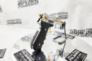 Stainless Steel Beretta 92FS Gun | Pistol AFTER Chrome-Like Metal Polishing and Buffing Services | Gun Polishing Services Plus the Gold Look on Accent Pieces
